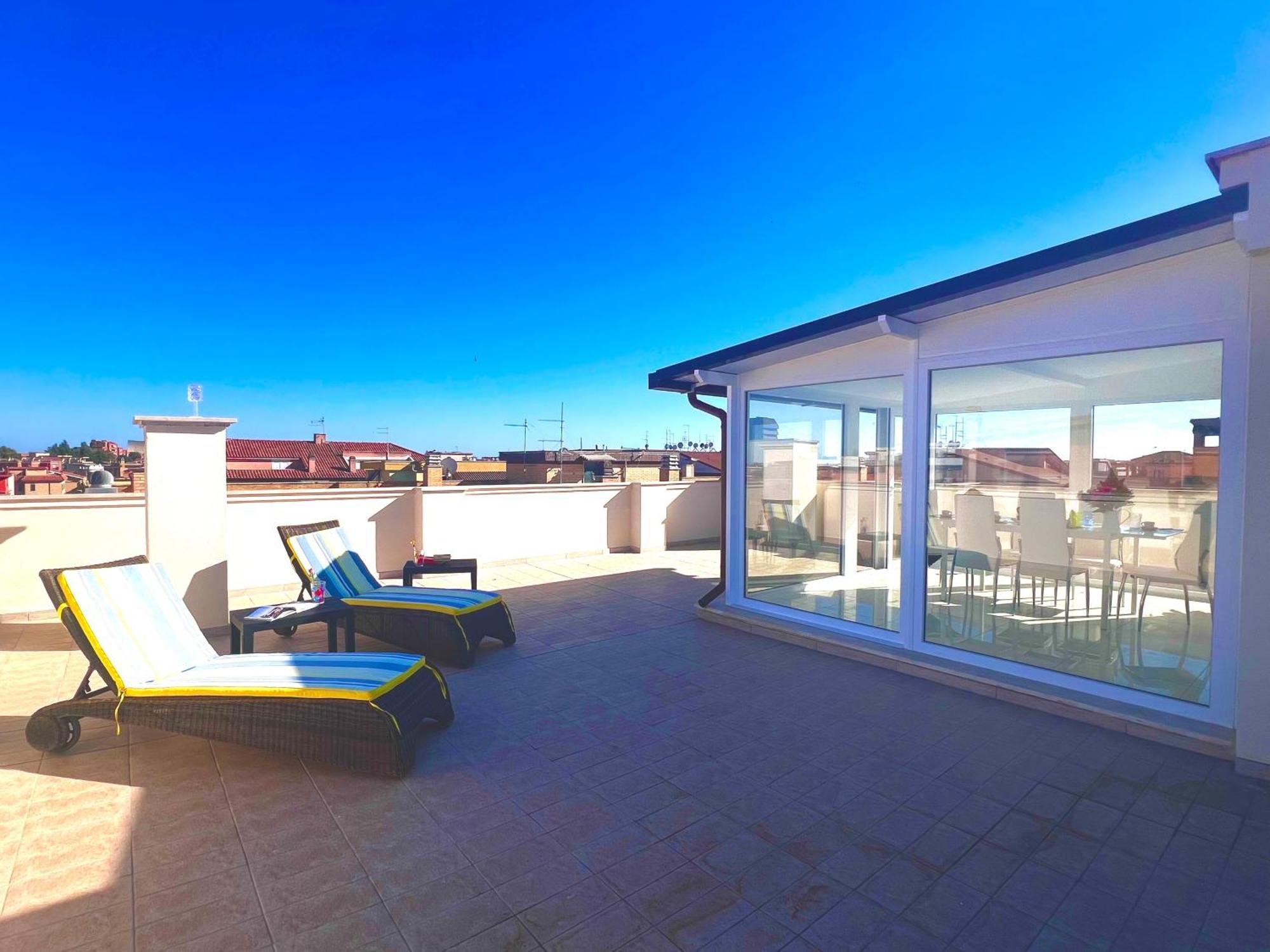 Roma Airport Sky Apartments Fiumicino Bagian luar foto