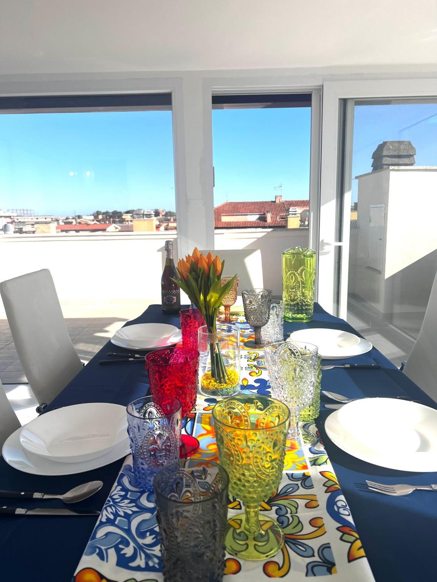 Roma Airport Sky Apartments Fiumicino Bagian luar foto